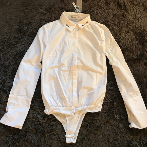 Brand New White Button Down Do+Be Shirt - Picture 1 of 3